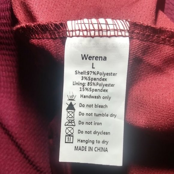 Werna Vogue Underwear Burgundy Pleated Skort Size Large - Picture 4 of 10
